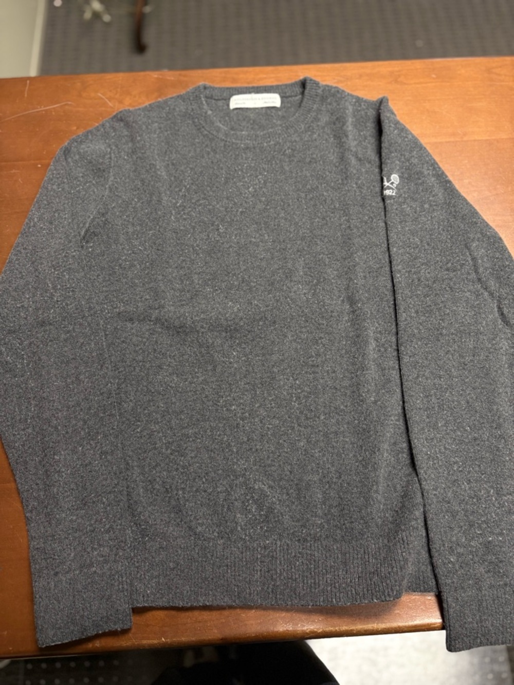Men's Dark Gray Crewneck Sweater - Soft Everyday Knit. SOLD